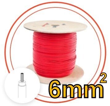 10-500 Meter 6 mm² H1Z2Z2-K Rot Kabel KBE Berlin Photovoltaikkabel / Solarkabel / Solarleitung